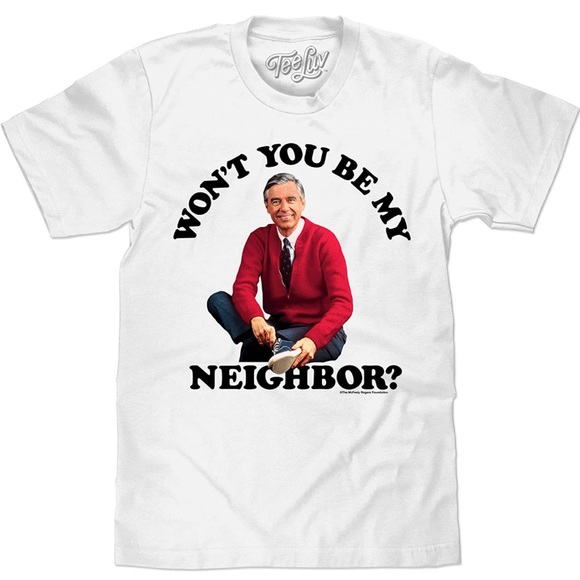 tee luv Other - Men's Mr Rogers T-Shirt - Won't You Be My Neighbor?